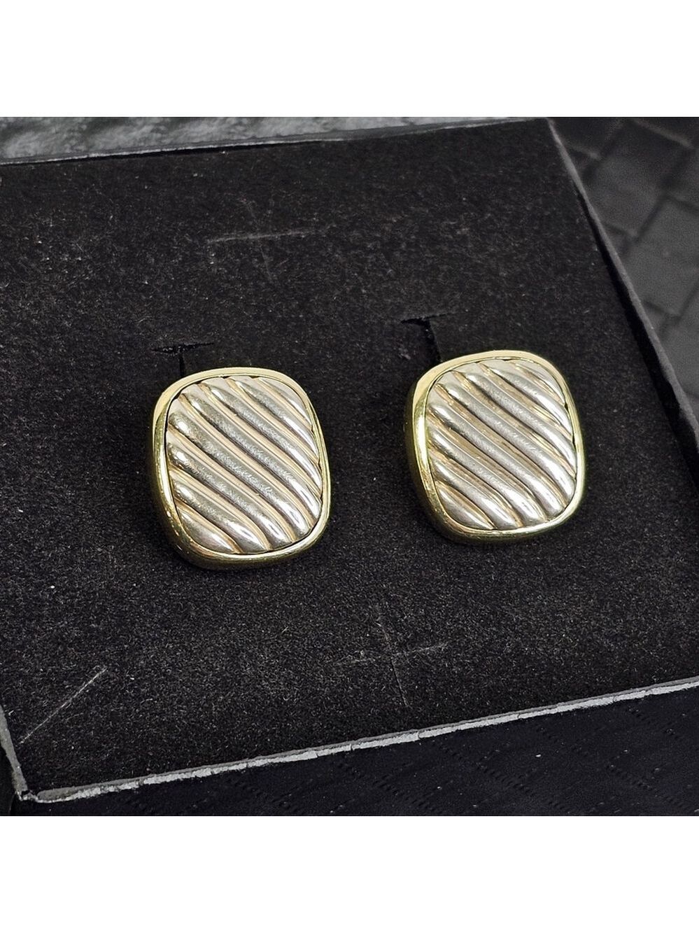 DAVID YURMAN 14k Gold / Sterling Silver CUFFLINKS Very Rare
